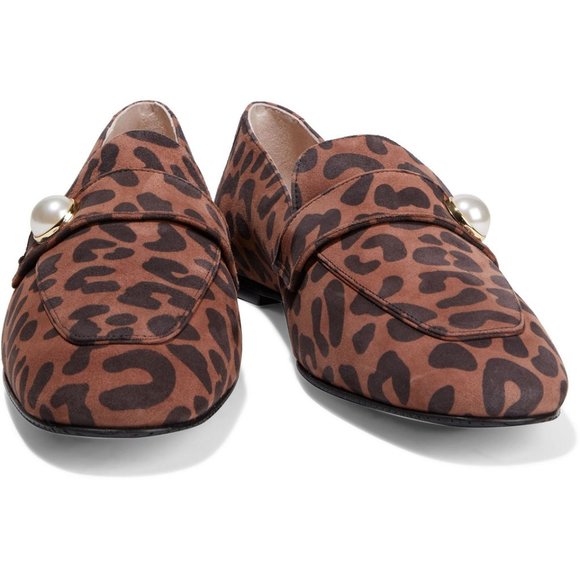 NWT Stuart Weitzman Payson Pearl Suede Loafer, Sz 7.5 - Picture 6 of 12